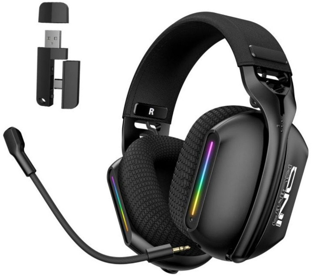 Беспроводные игровые наушники Onikuma GT808 RGB Bluetooth / 2.4G / AUX Харьков - изображение 2