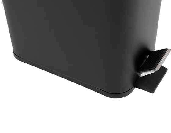 Відро для сміття з плавним закриттям прямокутне Zerix Sansa-TC0105 Black 5 л колір чорний (ZX5894) ( 31133 ) Харків
