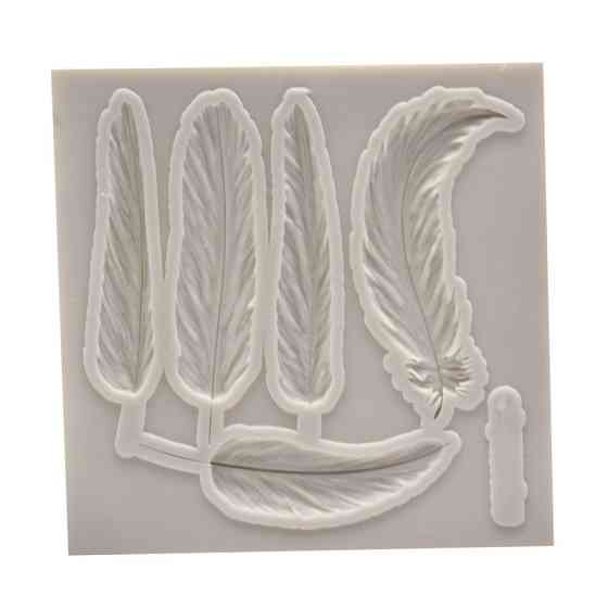 Молд силиконовый Перышки 77 на 77 мм серый Киев