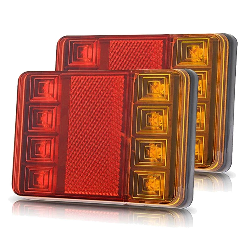 Ліхтар LED задній універсальний 120 х 95 х 22; 12/24/30V; 12 led діодів; + 20 см дріт Мукачево - фото 10