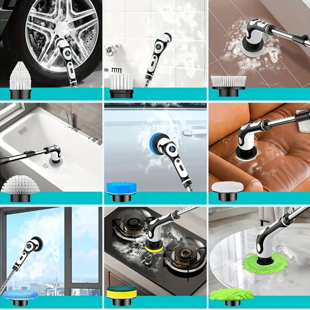 Аккумуляторная щетка для уборки + 9 насадок CLEANING BRUSH SBR Киев - изображение 5