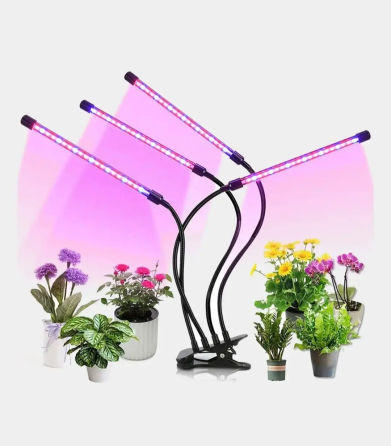 Світлодіодна фітолампа GrowLight 85 LED 4 головки Full Spectrum з таймером 4/8/12 год, пультом, регульованим штативом USB Київ