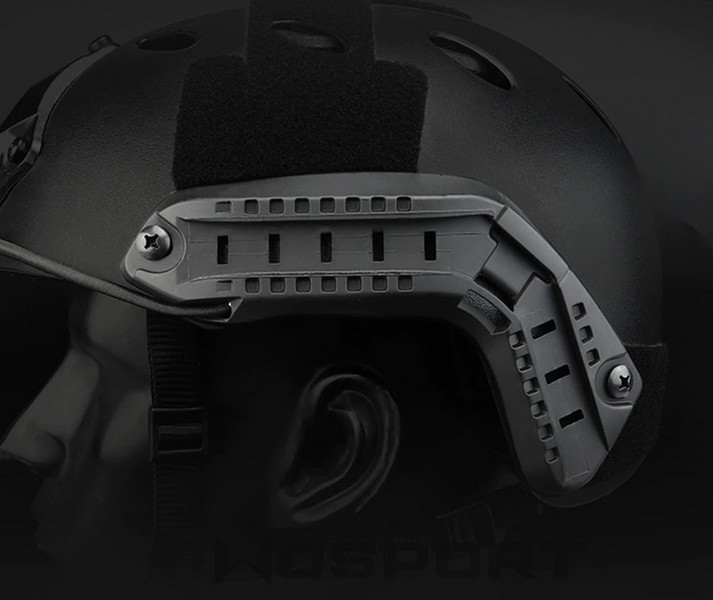 Рельсовое крепление на шлем каску FAST Планка Черный Киев - изображение 3