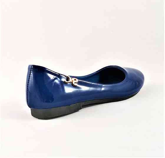 .Жіночі Балетки Літні Сині Лакові Мокасини Туфлі (розміри: 36,38,39) Дніпро