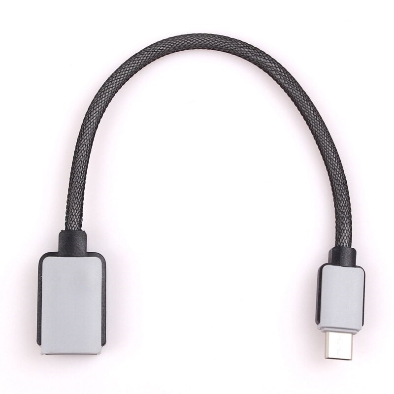 Перехідник USB 3.1 Type-C  -->USB AF (OTG) кабель 0.2м, обплетення, OEM Вінниця - фото 2