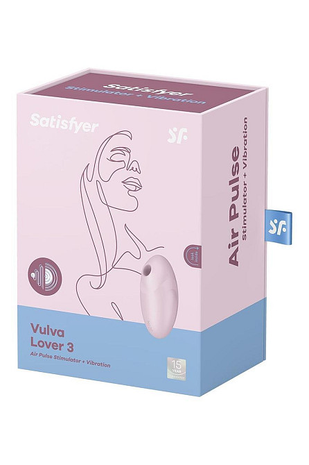 Вакуумный стимулятор клитора Satisfyer Vulva Lover 3 с вибрацией, розовый Sex Aura Киев - изображение 9