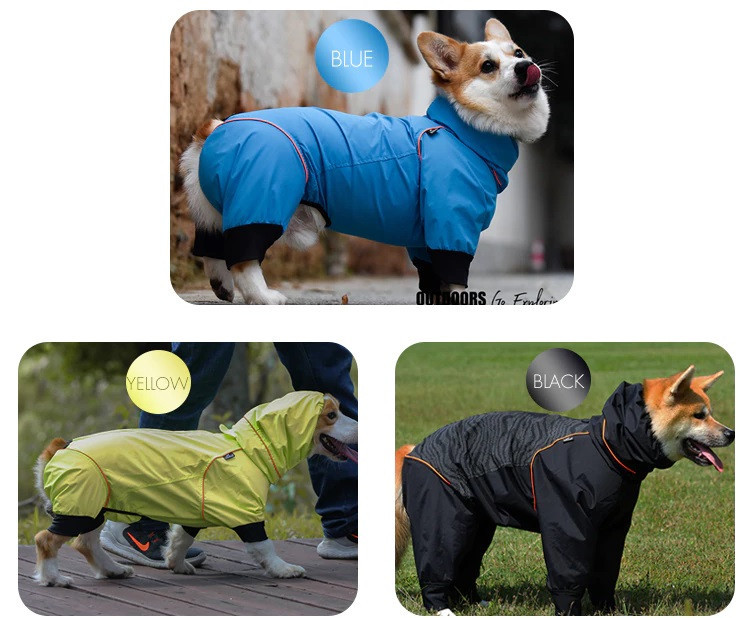 Комбинезон дождевик водонепроницаемый для собак BlackDoggy (БлекДогги) VC19-JK009 M/L, Синий Запорожье - изображение 9