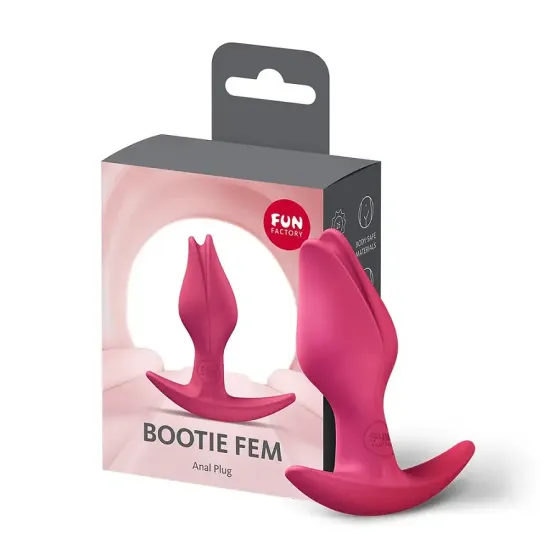 Анальна пробка Fun Factory BOOTIE FEM Raspberry, у вигляді бутона, діаметр 2,9 см, тонкий обмежувач Львів