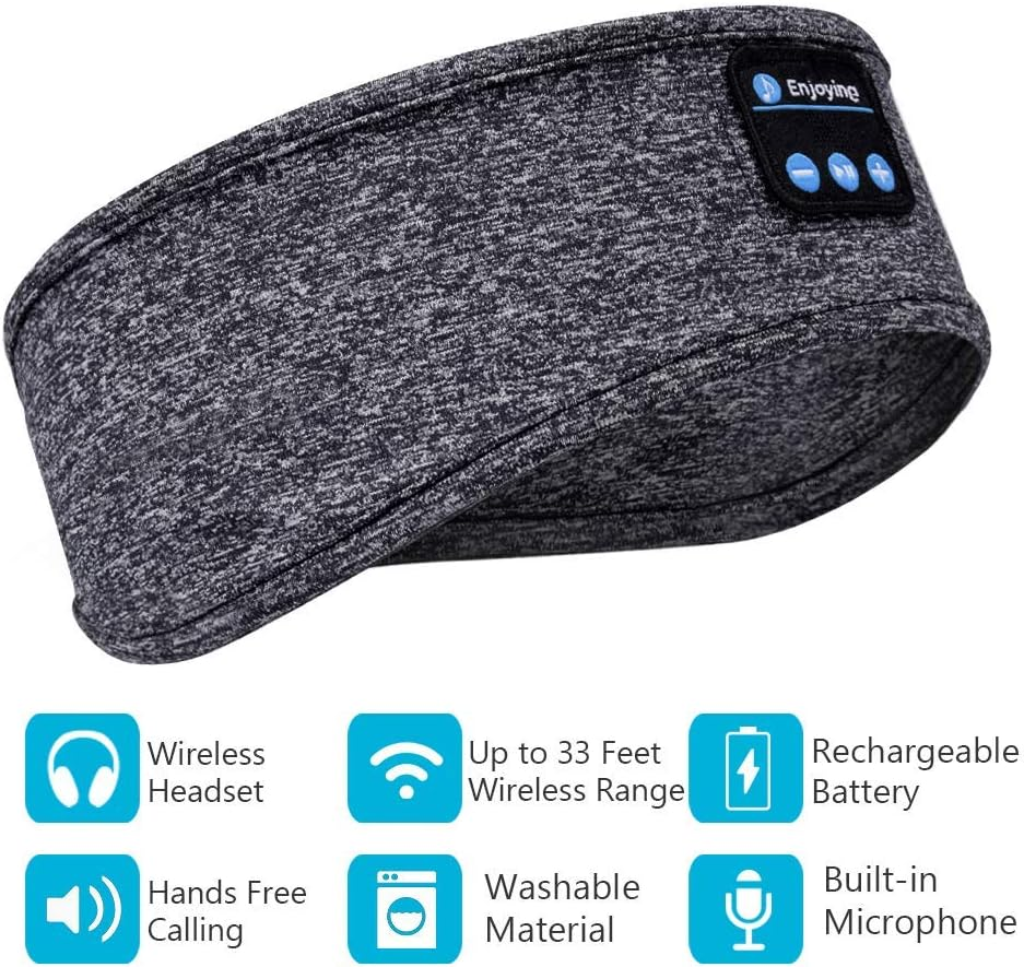 Беспроводные Bluetooth наушники-повязка SleepBand BT 5.0 для сна и спорта с микрофоном 10 часов работы черная Киев - изображение 10
