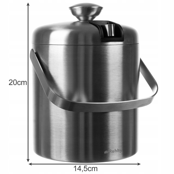 Відро для зберігання льоду 1.3 літра з щипцями та ложкою Ruhhy (21159) Нововолинськ - фото 10