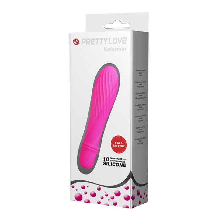 Міні-вібратор рельєфний Solomon Pretty Love рожевий, 12 х 2.9 см Sex Aura Київ - фото 7
