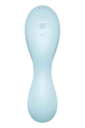 Вакуумный смарт-стимулятор с вибрацией Satisfyer Curvy Trinity 5 (Blue), управление со смартфона Sex Aura Киев