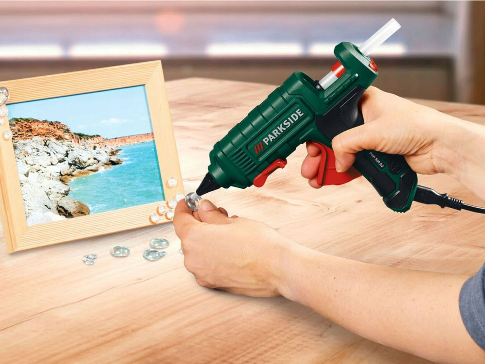 Бездротовий клейовий пістолет на підставці + 3 запасні клеї Parkside (PHP 500 E3) Нововолинськ - фото 9