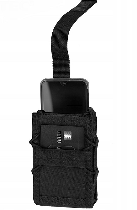 Тактический Подсумок для смартфона и документов с системой Molle и ремнем Mil-Tec от Sturm (13492002) Black Нововолынск - изображение 9