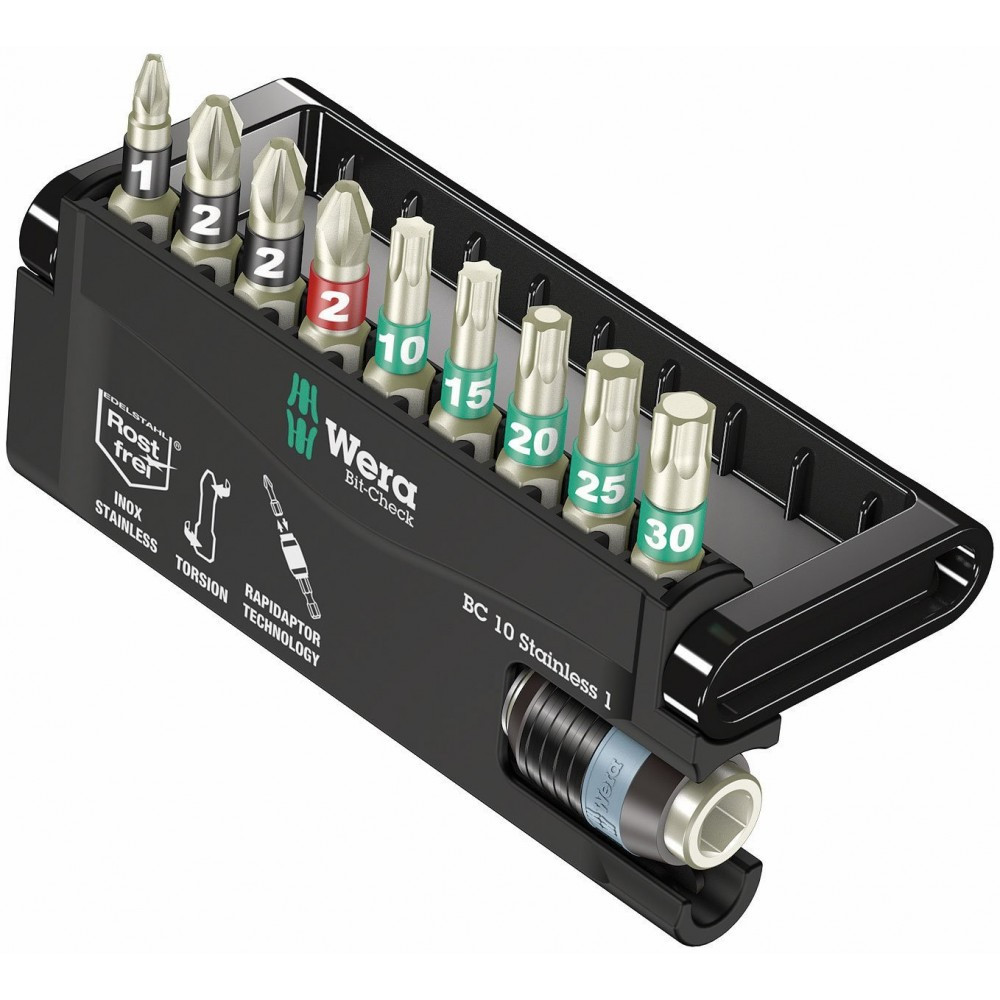 Набір біт нержавійка PH,PZ,HEX,Torx 12од. Wera Bit-Check 12 Stainless 05057425001 Одеса - фото 1