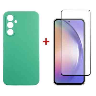 Чехол для мобильного телефона Dengos Kit for Samsung Galaxy A54 5G case + glass (Mint) (DG-KM-43) Винница