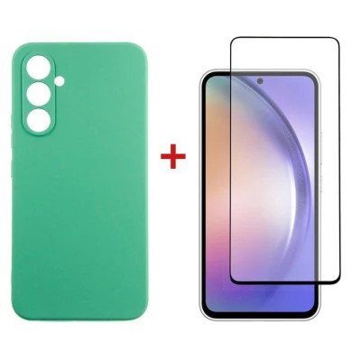 Чехол для мобильного телефона Dengos Kit for Samsung Galaxy A54 5G case + glass (Mint) (DG-KM-43) Винница - изображение 1