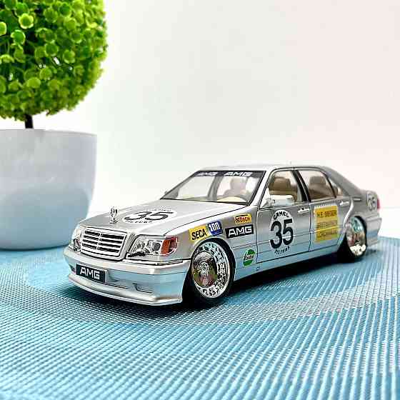 Машинка Авто Експерт Mercedes-Benz S-Class W140 металопластикова 1:24 звук світло інерція відчиняються двері капот багажник Сіра Чернігів