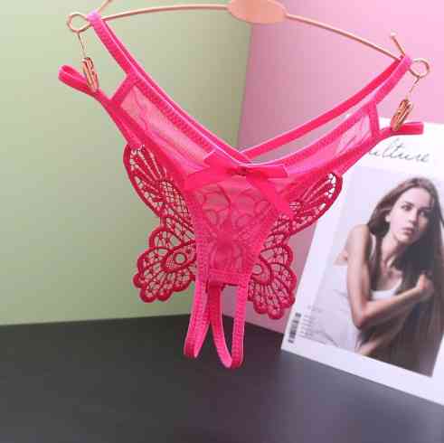 Трусики з розрізом та метеликом малинові - розмір універсальний, резинка до 100см Київ