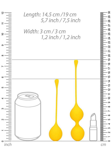 Набір вагінальних кульок - Loveline Silicone Kegel Balls Training Set Carambola Sex Aura Київ - фото 9