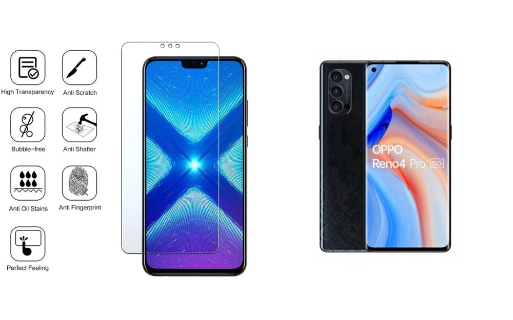Захисне скло NeoGlass для Oppo Reno 4 Pro – надпрозоре та стійке Київ - фото 4