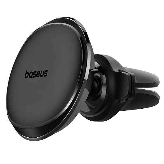 Автотримач для телефона Baseus Magnetic Air Vent Car Mount Holder with cable clip Black Ковель