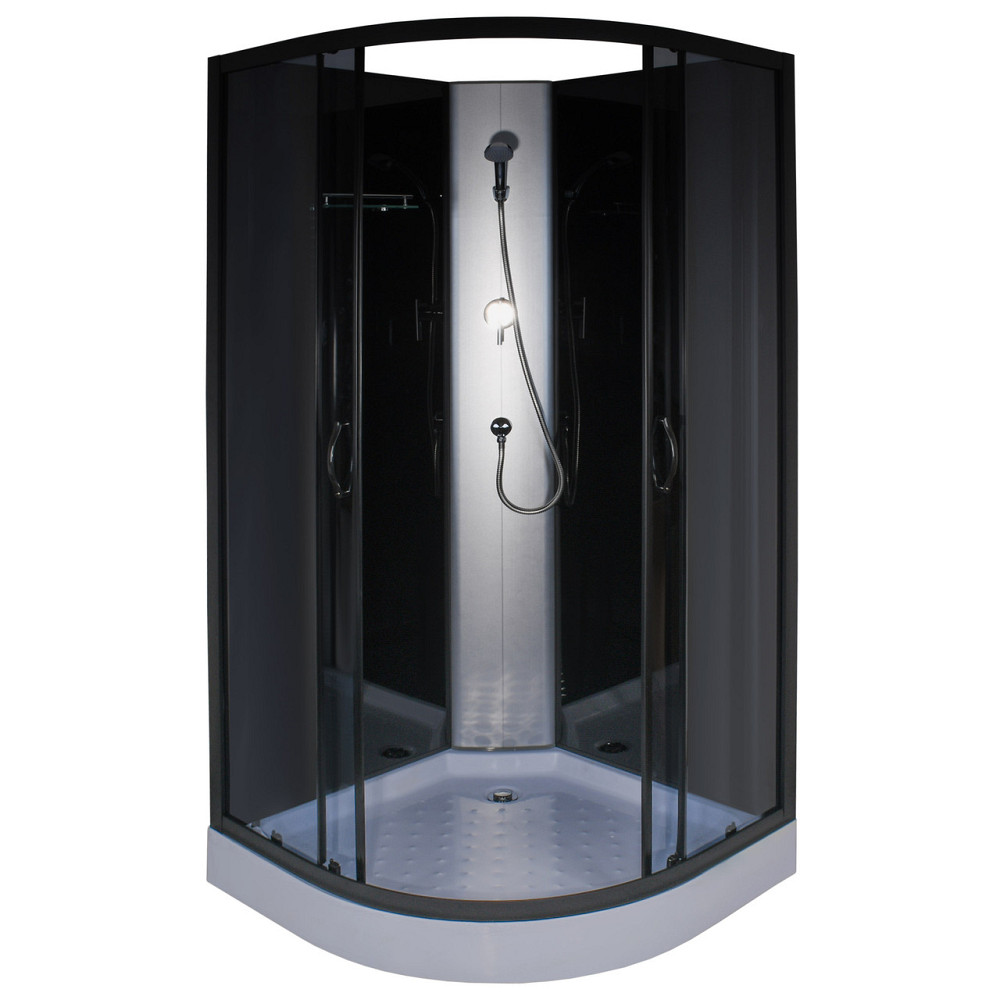 Душовий бокс напівкруглий без даху SAN L90GBB BRAVO (3уп.) Київ - фото 1