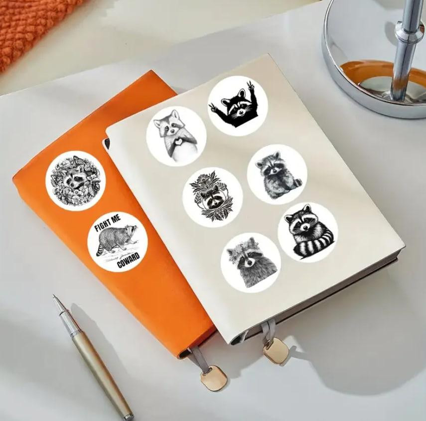 Набор виниловых черно-белых водонепроницаемых наклеек с энотами (8 узоров, 500 шт.) Киев - изображение 3