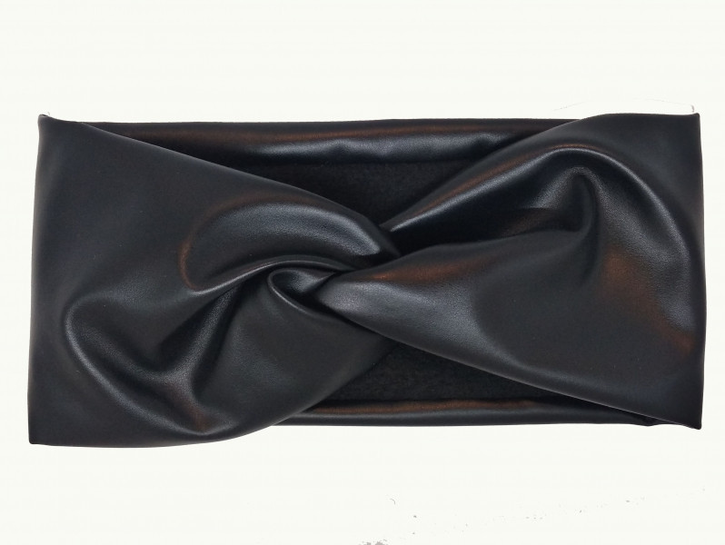 Пов'язка на голову утеплена чорна Київ - фото 1