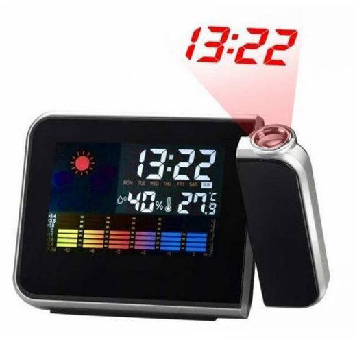 Годинник метеостанція DS-8190 2573 з проектором часу + календар SW-689 з термометром Київ - фото 9