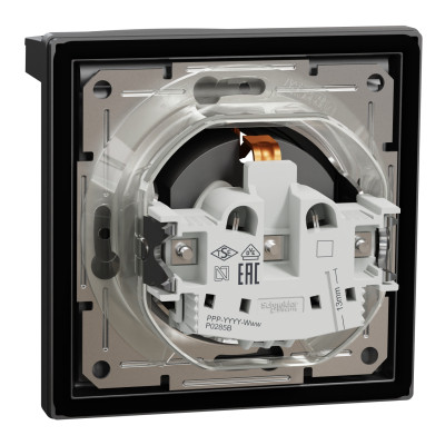 Розетка Schneider Electric ASFORA з кришкою, IP44, антрацит (EPH3100371) Вінниця - фото 7