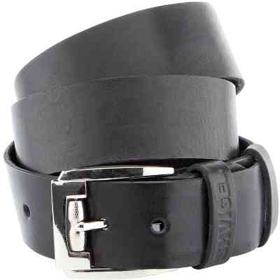 Ремень Shvigel Мужской кожаный Черный (10084) Винница