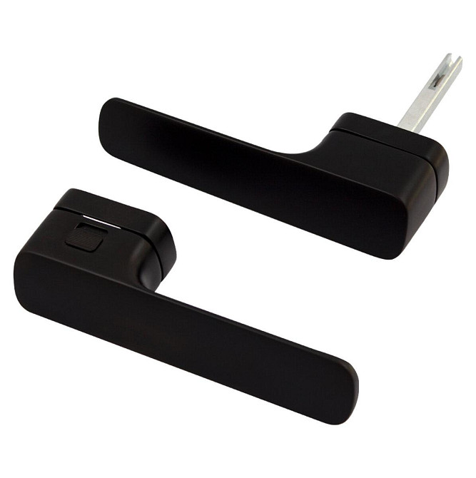 Дверная ручка на розетке M&T Minimal2.0 147797 Right TIN-K титан/черный матовый, в комплекте с WC Киев - изображение 2