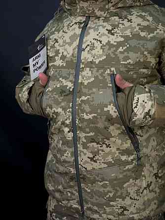 Тактична зимова водонепроникна куртка CallDragon 3.0 піксель  напідкладці Omni-Heat з капюшоном WAR Львів