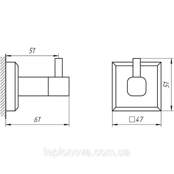 Крючек TOPAZ TKB 9915-BL черный Черновцы