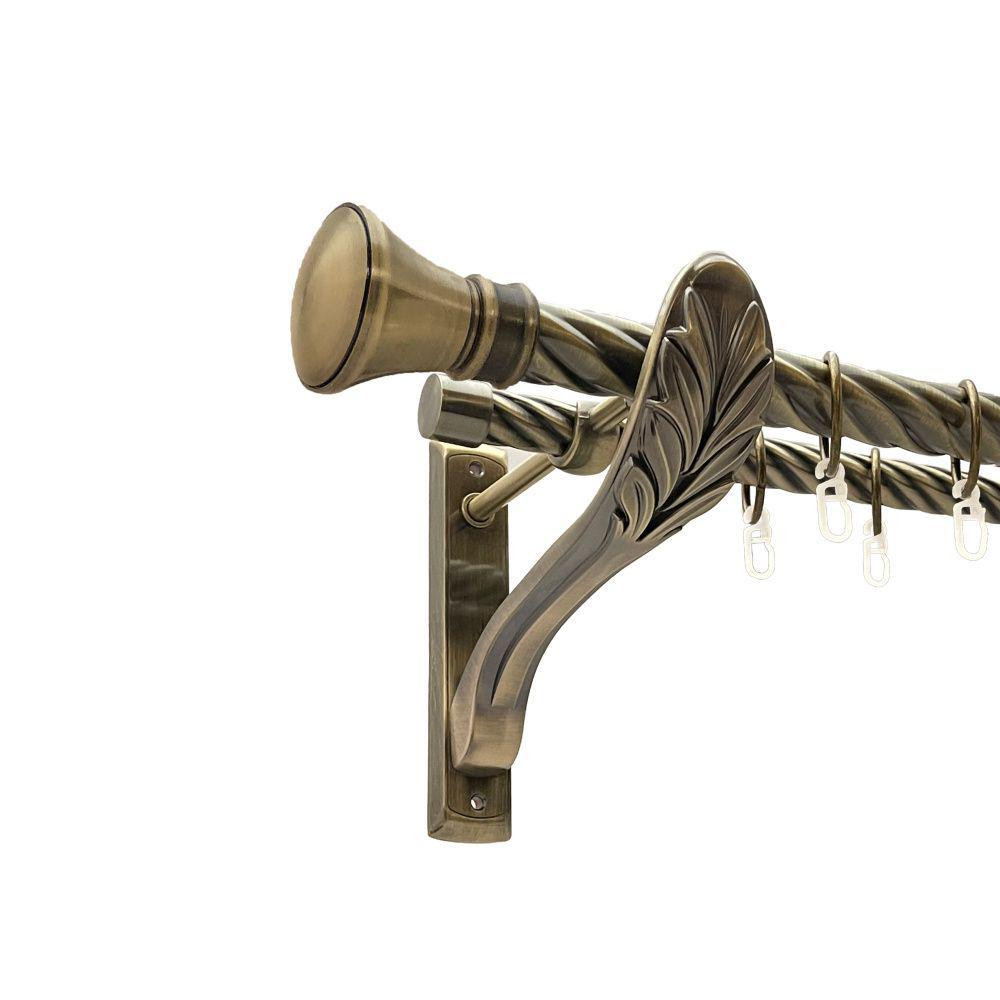 Карниз Orvit Люксор металевий дворядний ретро скручена труба кільце металеве Антик 25\19 мм 300 см (00-00016437) Львів - фото 1