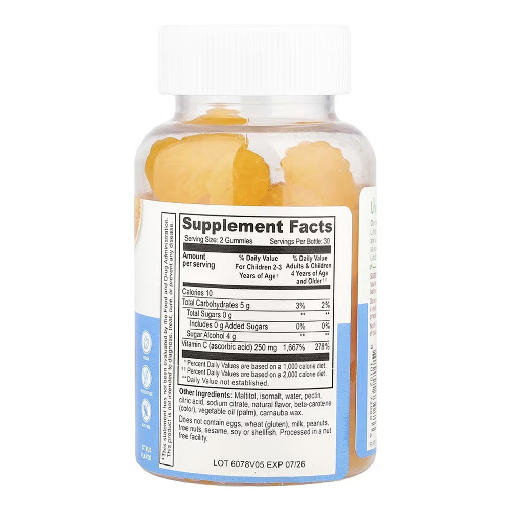 Витамин С для детей Lifeable Vitamin C Kids Sugar Free 60 жев таб апельсин Киев - изображение 2
