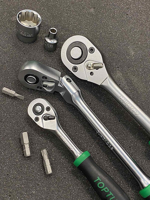 Універсальний набір інструменту 1/4", 3/8", 1/2" 144ед. TOPTUL GCAI144R Одеса - фото 7