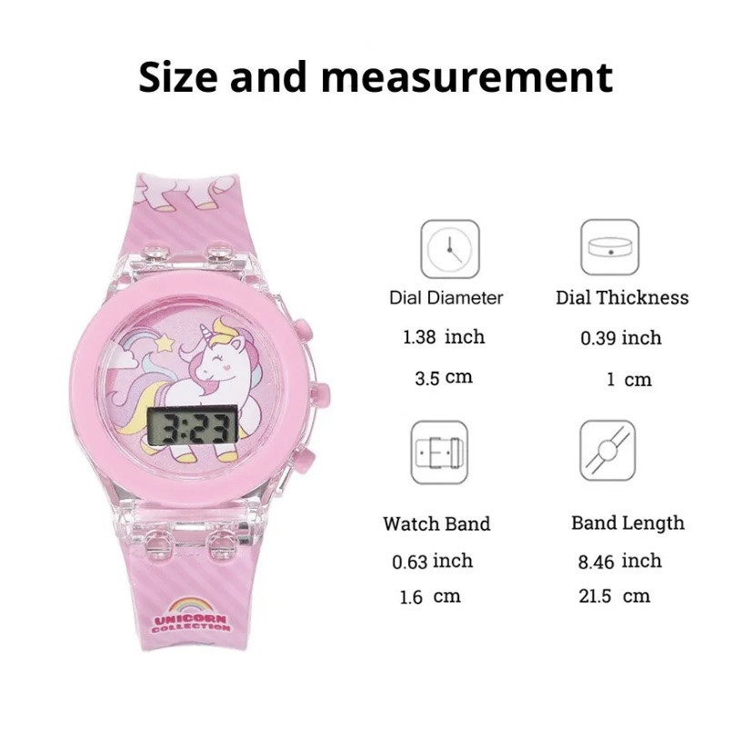 Подарочный набор для девочек часы Единорог с браслетом в подарочной коробочке розовый Киев - изображение 7