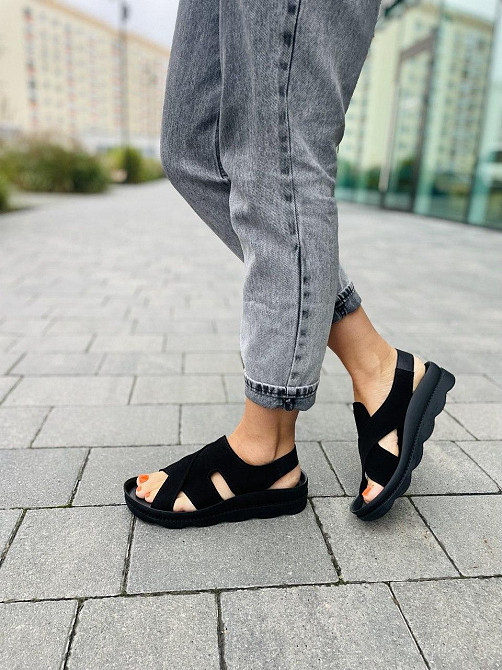 Abbi Босоніжки жіночі ABBI C110-06 чорні (літо, замша натуральна) (3829) 38р.39р. Коломыя - изображение 5