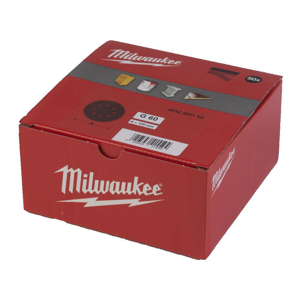 Бумага шлифовальная MILWAUKEE диаметр 125/8 HL, зерно 60, (50шт) Одесса - изображение 1