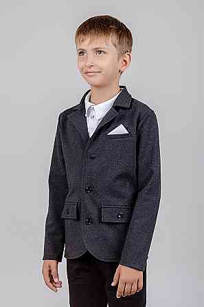 Піджак для хлопчика (антрацит, сірий, темно-сірий ) топ Крохатушка одяг Київ