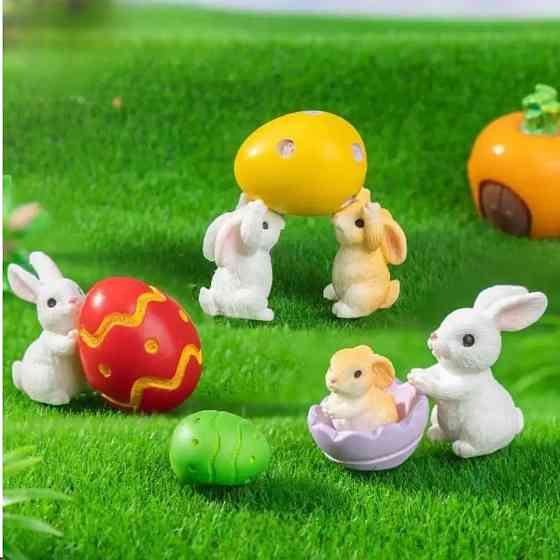 Декоративные кролики миниатюрные для флрариума и крупноконечных композиций. Набор 12 фигурок Одесса