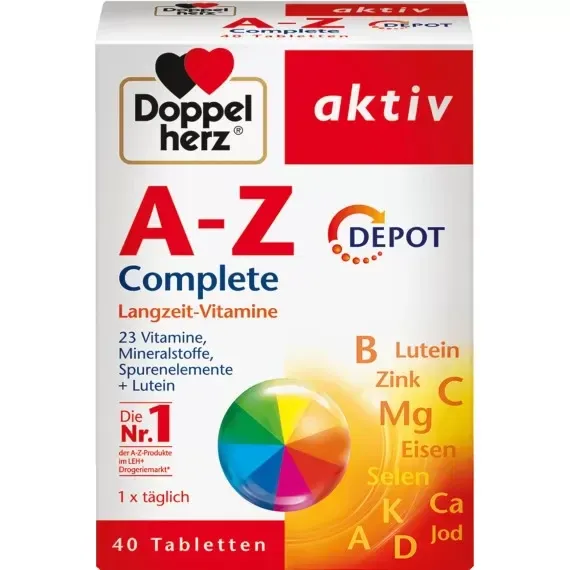 Таблетки A-Z Depot Doppelherz 40 штук, 59,6 г (Германия) Doppelherz A-Z Depot Tabletten 40 St., 59,6 g Киев - изображение 1