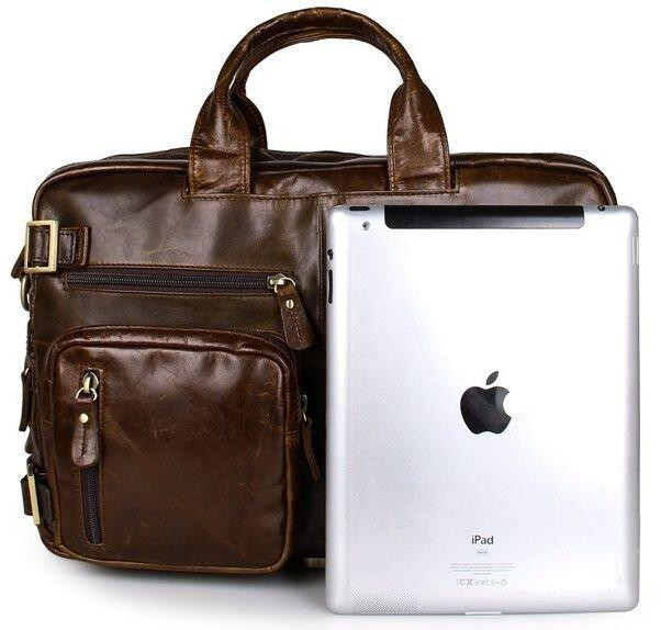 Сумка чоловіча Vintage 14074 Коричнева Київ - фото 9