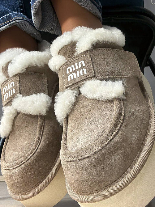 Ботинки женские Hengji 720-5 угги замшевые на меху с липучкой бежевые, 38, 24 см Киев - изображение 7