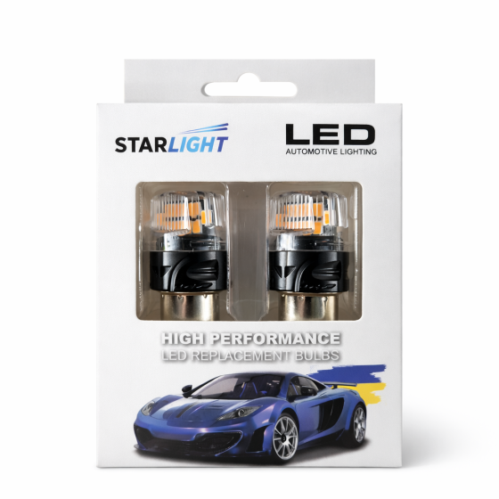 Комплект светодиодных ламп StarLight Vision PY21W (T25) BRS LED BAU15S AMBER 12/24V Харьков