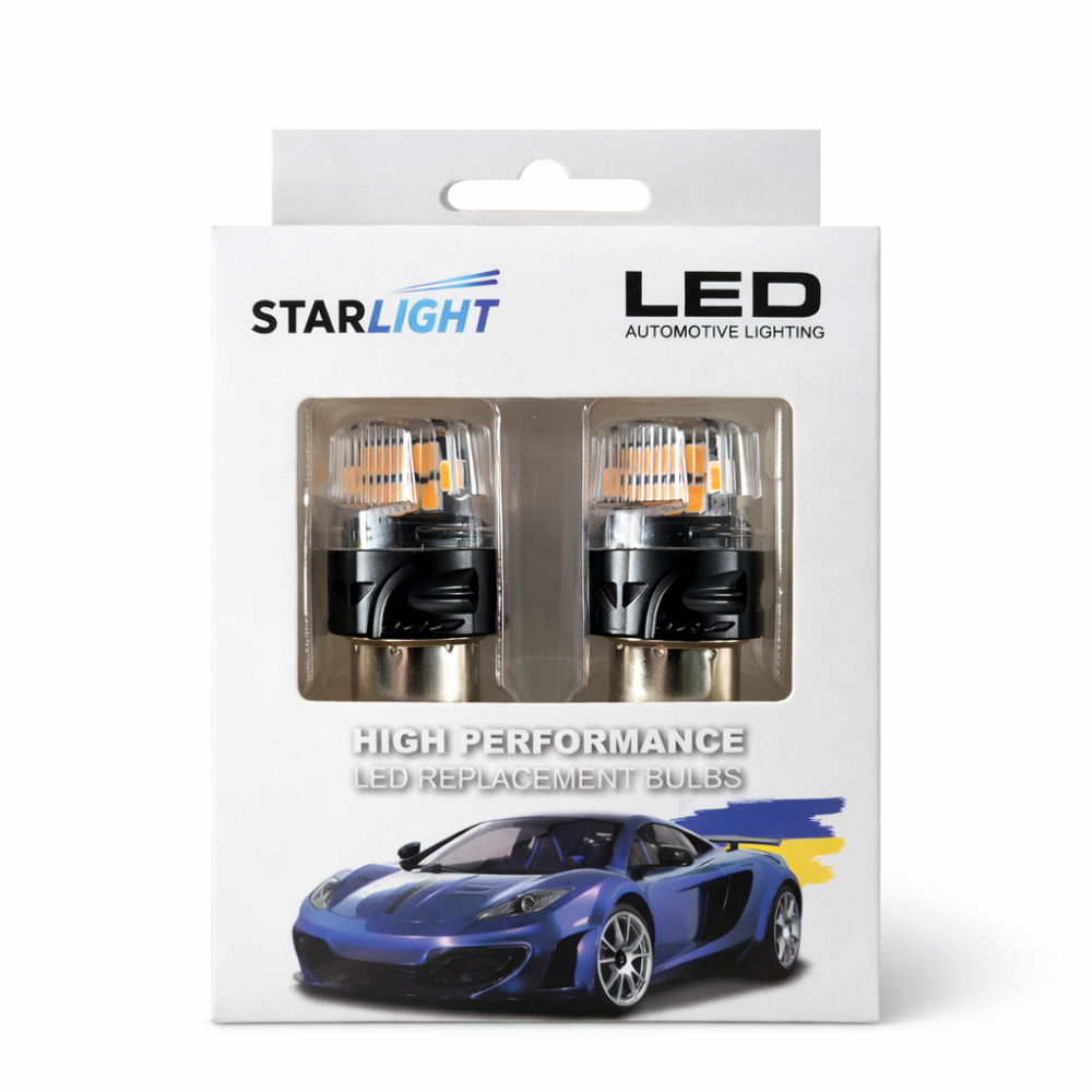 Комплект світлодіодних ламп StarLight Vision PY21W (T25) BRS LED BAU15S AMBER 12/24V Харків - фото 1