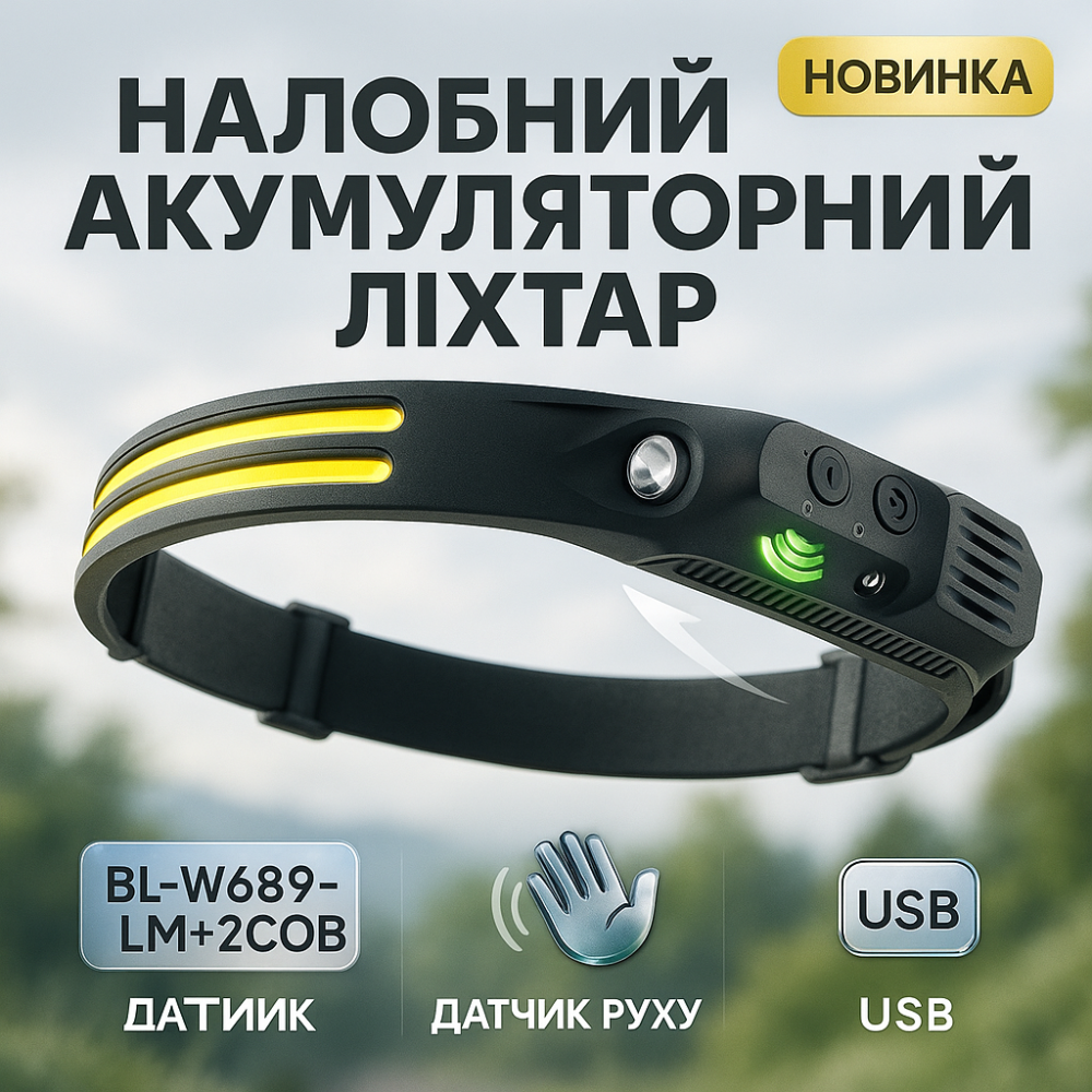 Світлодіодний ліхтар для роботи на голові, Тактичний налобний ліхтар на акумуляторі PD-57 Львів - фото 14
