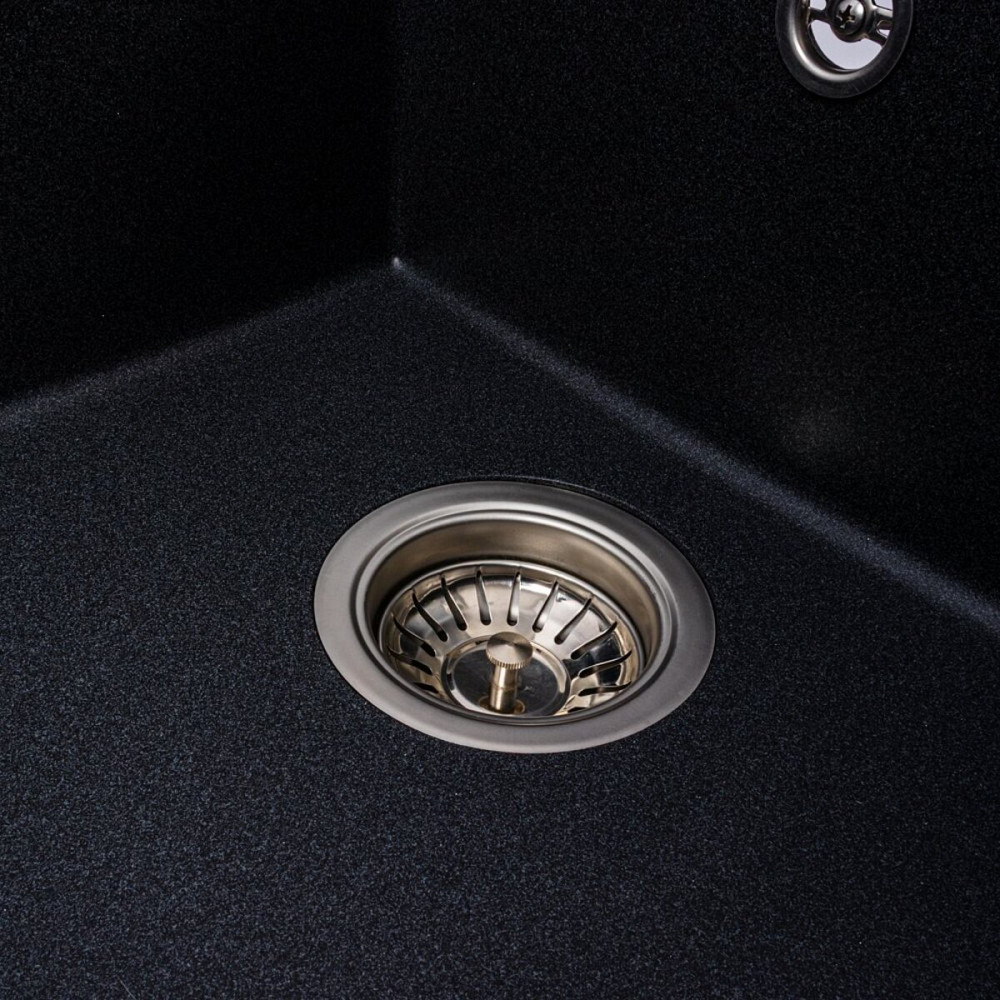 Гранітна мийка для кухні VALESO SOLID 7843 матова Карбон Коломыя - изображение 5